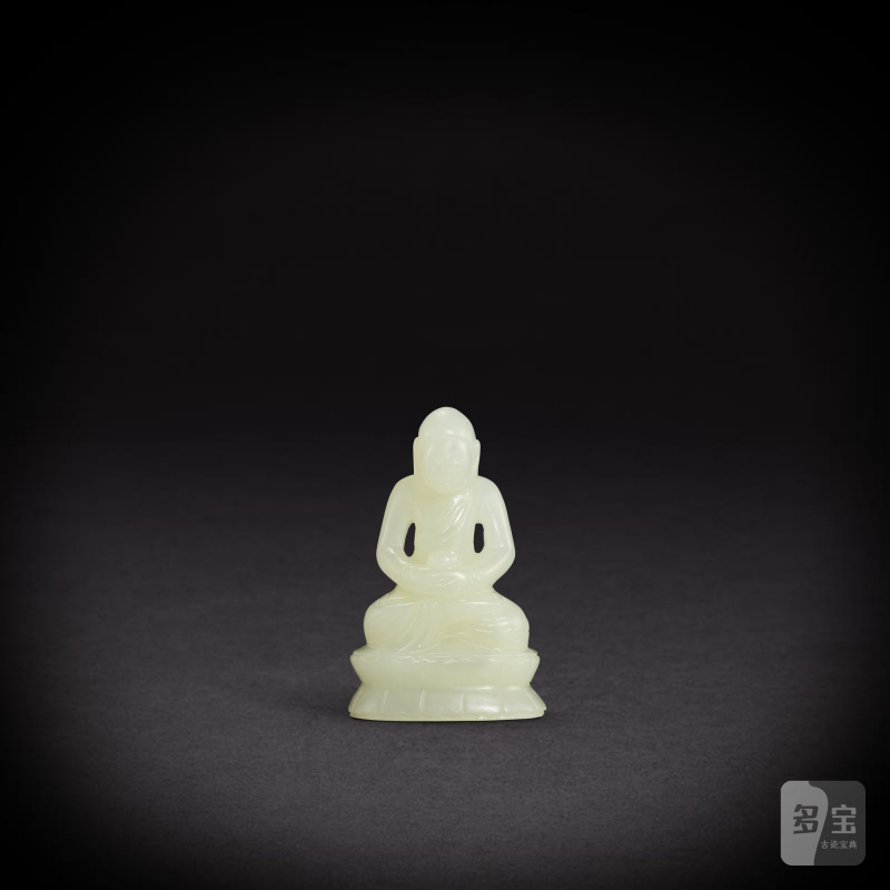 A white jade Buddha, Qing dynasty, 18th century | 清十八世紀 白玉佛像